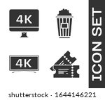 set cinema ticket   computer pc ... | Shutterstock .eps vector #1644146221