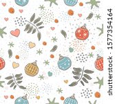 seamless cute pattern with... | Shutterstock . vector #1577354164