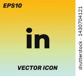 linkedin vector icon... | Shutterstock .eps vector #1430704121