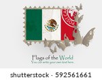 vector flag measurements with... | Shutterstock .eps vector #592561661