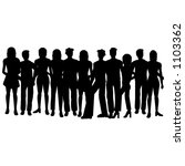 silhouettes of people | Shutterstock .eps vector #1103362