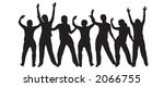 variety of silhouettes of... | Shutterstock .eps vector #2066755