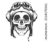  tattoo of human skull in retro ... | Shutterstock .eps vector #2118170261