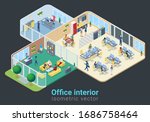 isometric office life people... | Shutterstock .eps vector #1686758464