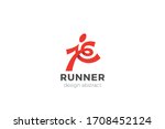 running man logo design... | Shutterstock .eps vector #1708452124
