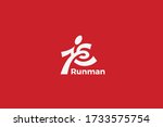 running man logo design... | Shutterstock .eps vector #1733575754