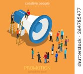 social media promotion online... | Shutterstock .eps vector #264785477