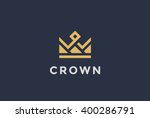 vintage crown logo royal king... | Shutterstock .eps vector #400286791