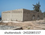 Small photo of Dakar, Senegal, Africa, february 25 2023, abandoned building under construction on the corniche of Dakar