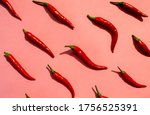 Red Chilli Peppers Pattern On...