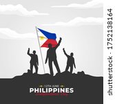 filipino araw ng kalayaan ... | Shutterstock .eps vector #1752138164