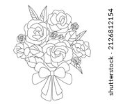 vector beatiful flowers bouquet ... | Shutterstock .eps vector #2126812154