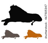 vector file of lion silhouette | Shutterstock .eps vector #467505347