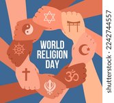World Religion Day Banner Design Vector illustration