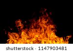 Small photo of Firestorm texture on black background, shot of flying fire sparks