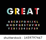 font. modern abstract  font... | Shutterstock .eps vector #1459797467