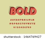 font. modern retro vintage bold ... | Shutterstock .eps vector #1464769427
