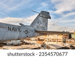 Small photo of CHINO, CALIFORNIA, USA - JANUARY 18 2020: The Grumman A-6E Intruder is an American twinjet all-weather attack aircraft. Yanks Air Museum.