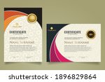 set modern certificate template ... | Shutterstock .eps vector #1896829864
