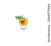 logo concept with fruits symbol.... | Shutterstock .eps vector #2066970464