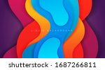3d colorful wavy background... | Shutterstock .eps vector #1687266811