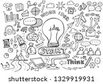 hand drawn business background... | Shutterstock .eps vector #1329919931