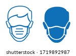 wear face mask stop coronavirus ... | Shutterstock .eps vector #1719892987