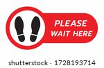please wait here. keep your... | Shutterstock .eps vector #1728193714