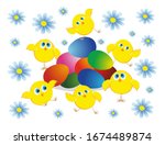 on a white background  colored... | Shutterstock . vector #1674489874