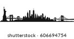 new york city skyline vector | Shutterstock .eps vector #606694754