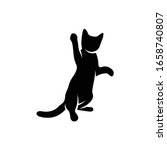silhouette cat vector... | Shutterstock .eps vector #1658740807