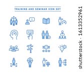 training and seminar icon set  | Shutterstock .eps vector #1613352961