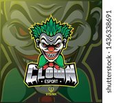 Clown Esport Mascot Logo Design 