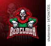 Red Clown Sport Mascot Logo...