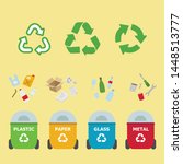recycling garbage separation... | Shutterstock .eps vector #1448513777