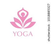 yoga lotus flower logo | Shutterstock .eps vector #1018885327