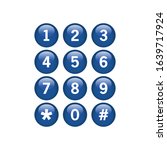  number buttons one to nine set ... | Shutterstock .eps vector #1639717924