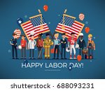 horizontal vector 'labor day'... | Shutterstock .eps vector #688093231