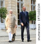 Small photo of The Prime Minister, Shri Narendra Modi meeting the Prime Minister of France, Mr. Edouard Philippe, in France on August 23, 2019.