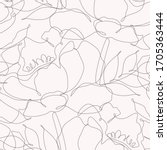 seamless pattern of flowers one ... | Shutterstock .eps vector #1705363444