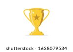 golden trophy cup isolated on... | Shutterstock .eps vector #1638079534