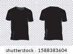 black t shirt template.... | Shutterstock .eps vector #1588383604