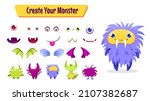 monster creation set for... | Shutterstock .eps vector #2107382687
