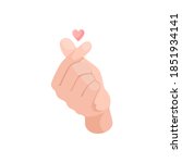 korean finger heart i love you... | Shutterstock .eps vector #1851934141