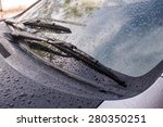 car's windshield rain wiper