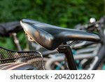 Close Up Of Bicycle Saddle On...