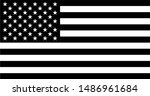 american flag black and white   ... | Shutterstock .eps vector #1486961684