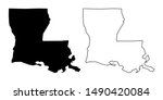 Louisiana State Blank Map Solid ...