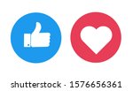 thumbs up and heart icon on a... | Shutterstock .eps vector #1576656361