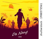 Vietnam War Da Nang 1965 vector illustration
silhouette style. can be extendable and editable for poster, design element, t-shirt print, or any other purpose.